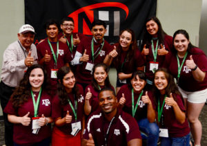 NHI students supporting Texas A&M