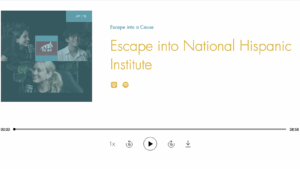 Graphic for Escape Into a Cause featuring Isa Matamoros and Lucas Castillo-West
