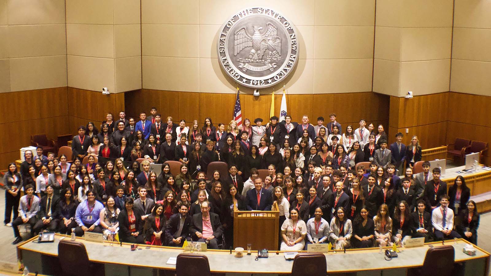 2025 new mexico ldz students at new mexico state capitol