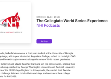 nhi podcast episode graphic showing new logo, episode title and description