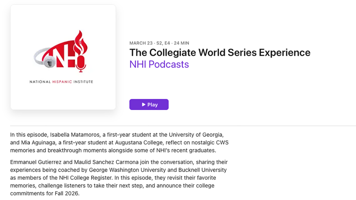 nhi podcast episode graphic showing new logo, episode title and description