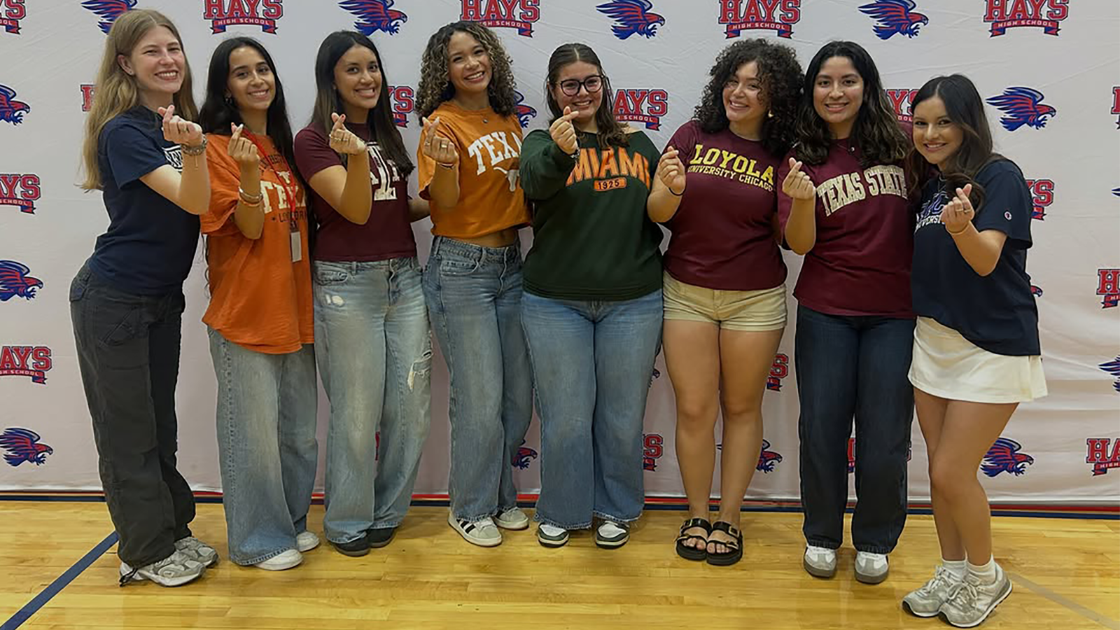 hays hs students revealing their college choices